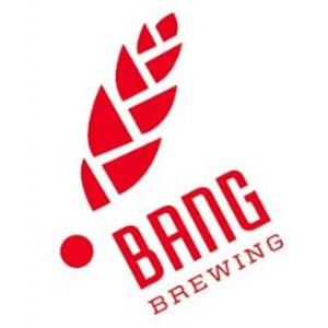 Bang Brewing's logo Bang logo a hop cone on top of a dot making a bang symbol